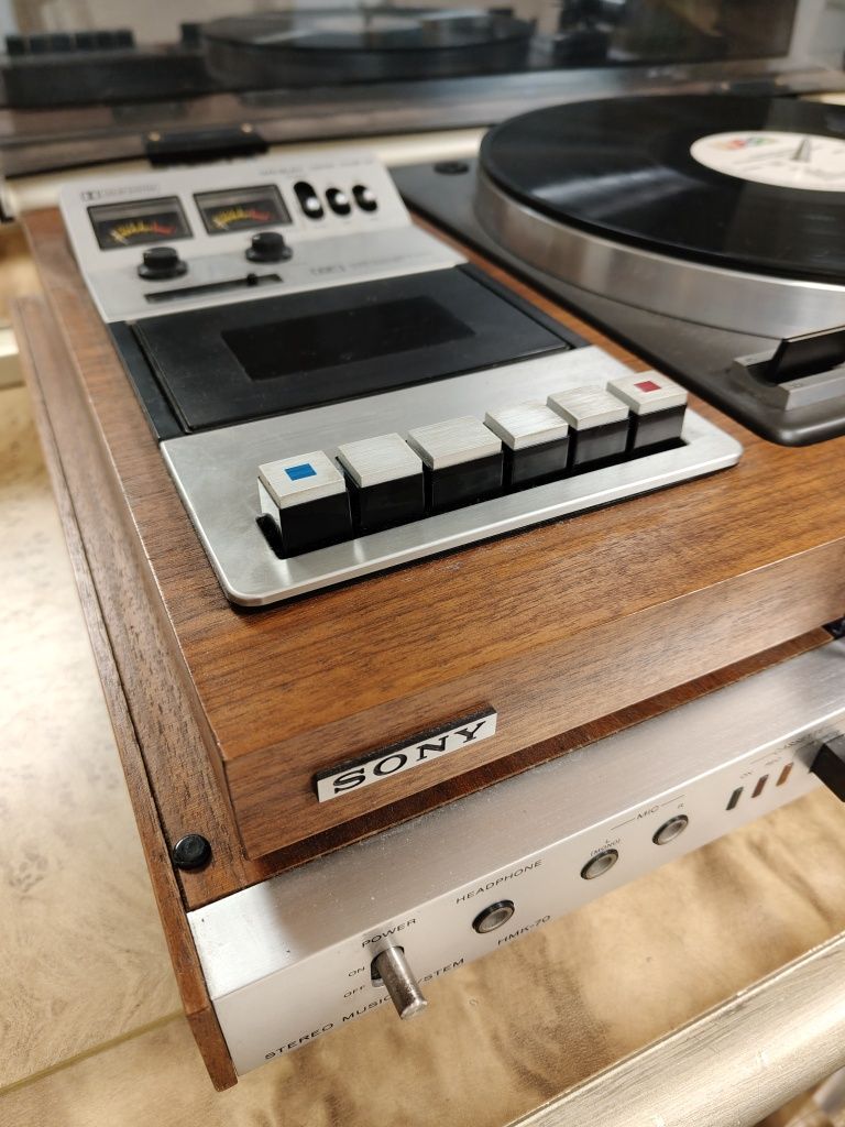 Kombajn 4w1 Sony HMK-70 gramofon wzmacniacz magnetofon radio  retro