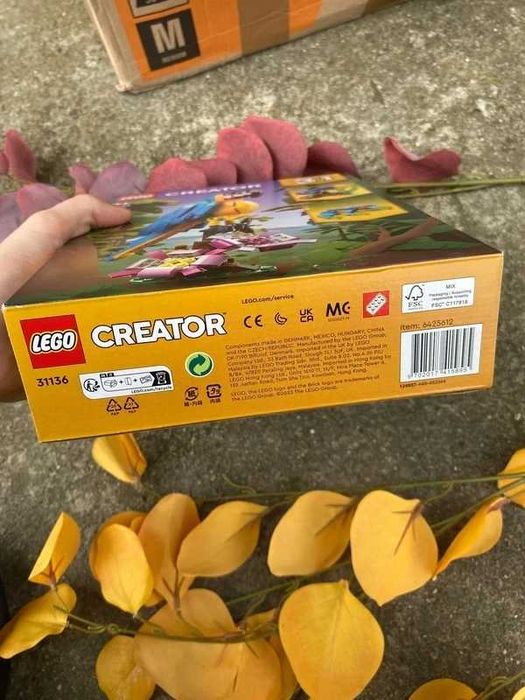 Klocki Lego Zestaw 3 w 1 Papuga Tukan Ryba Żaba Zwierzątka 31136