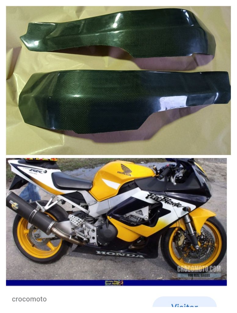 Proteção de carbono Honda CBR 900 quadro ano 2000