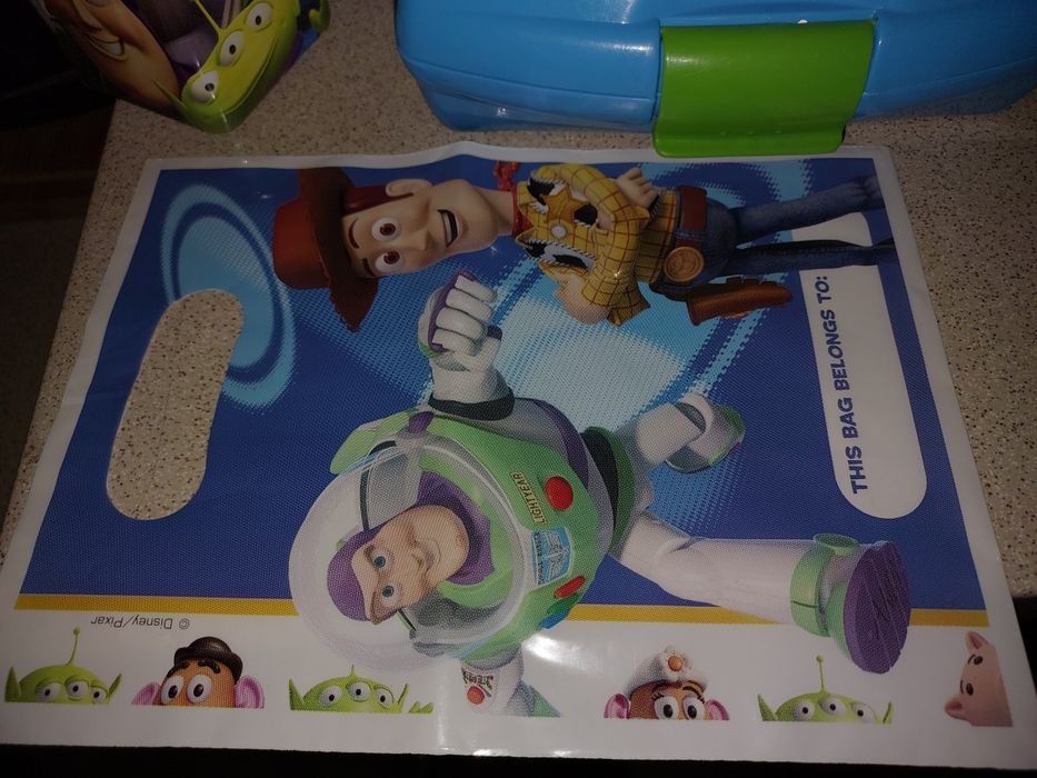 Zestaw TOY STORY Pixar Śniadaniówka pojemnik PORTFEL KOMPLET 5szt=20zł