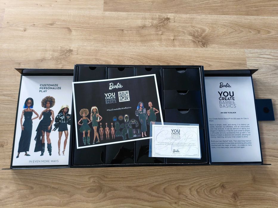 Pudełko box od zestawu You Create Barbie Basics Kit #3