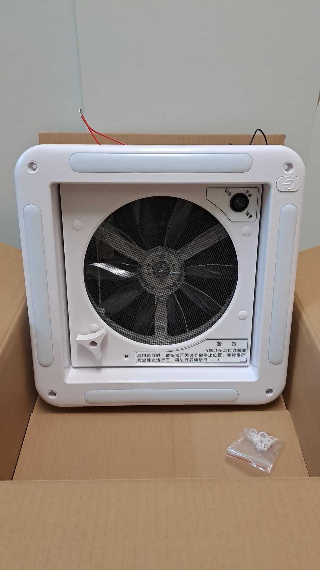 claraboia 28x28 autocaravana, ventilador reverso iluminação led de 12v