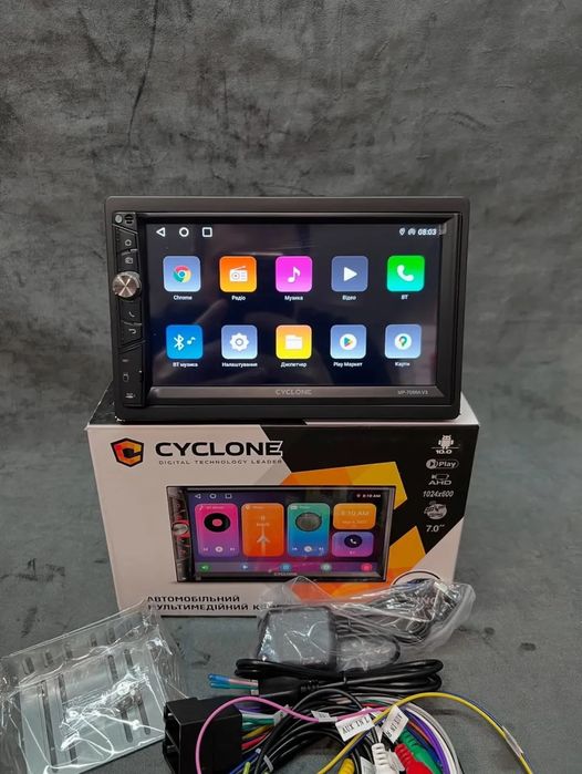 Автомагнітола 2Din Cyclone MP 7086 V3 2/32GB CARPLAY ANDROID AUTO