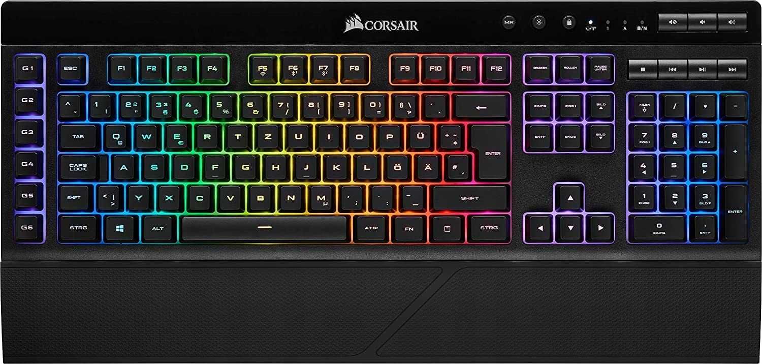 Corsair K57 RGB Wireless Klawiatura bezprzewodowa LED USB + Bluetooth