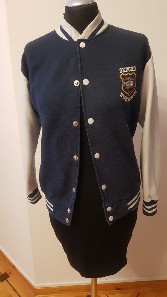 Bluza Oxford, biało-granatowy, rozmiar XS