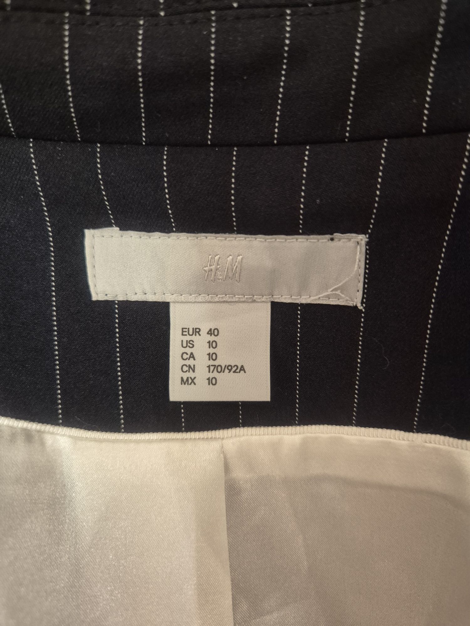 Marynarka żakiet damski w paski H&M
