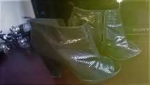 H&M wężowe ankle zip open toe peep słupek 40