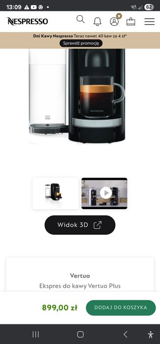 Ekspres Nespresso Vertuo Plus