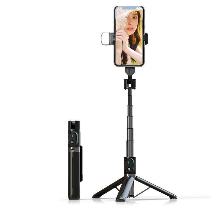 UCHWYT SELFIE - z pilotem bluetooth, tripodem i lampą LED - P90D