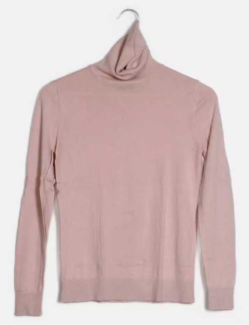 Linda Malha Gola Alta Rosê Massimo Dutti (s) (desconto: 55% off!)