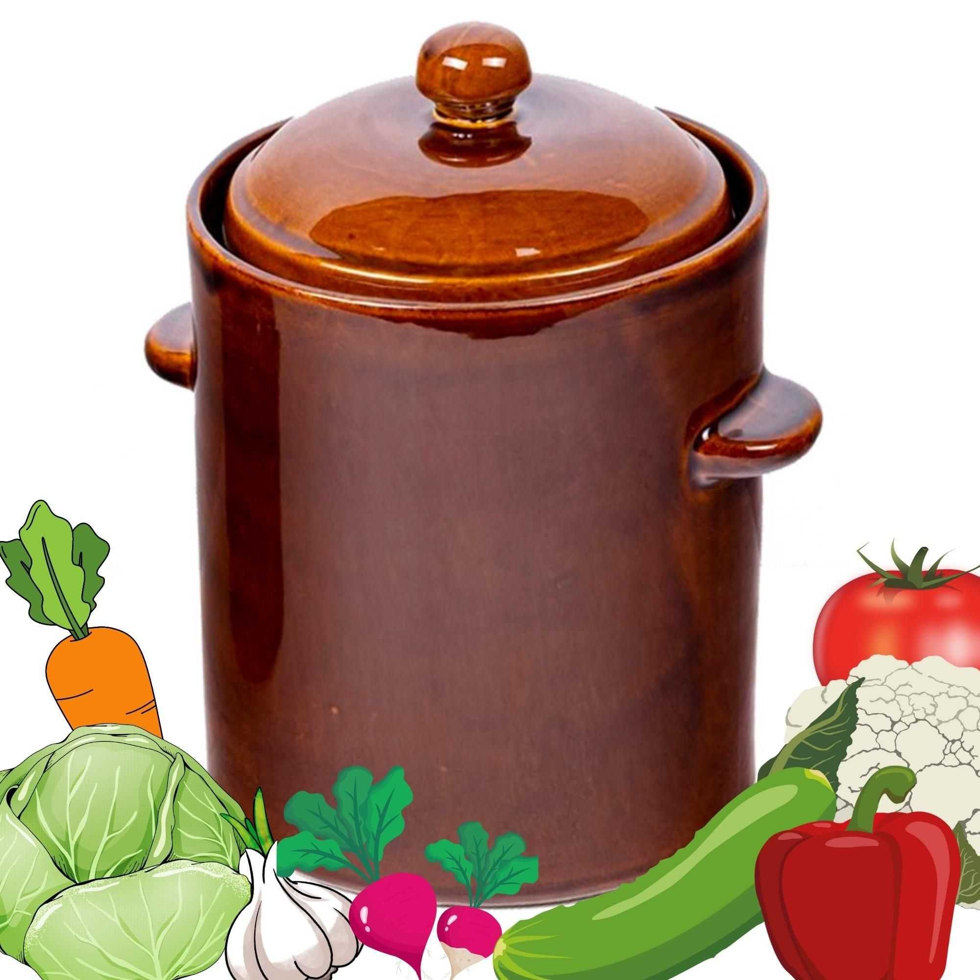 Garnek hermetyczny do kiszenia peklowania marynowania kamionkowy 1,8l