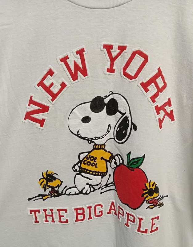 Koszulka T-Shirt Tee Snoopy Peanuts New York 80s Vintage M