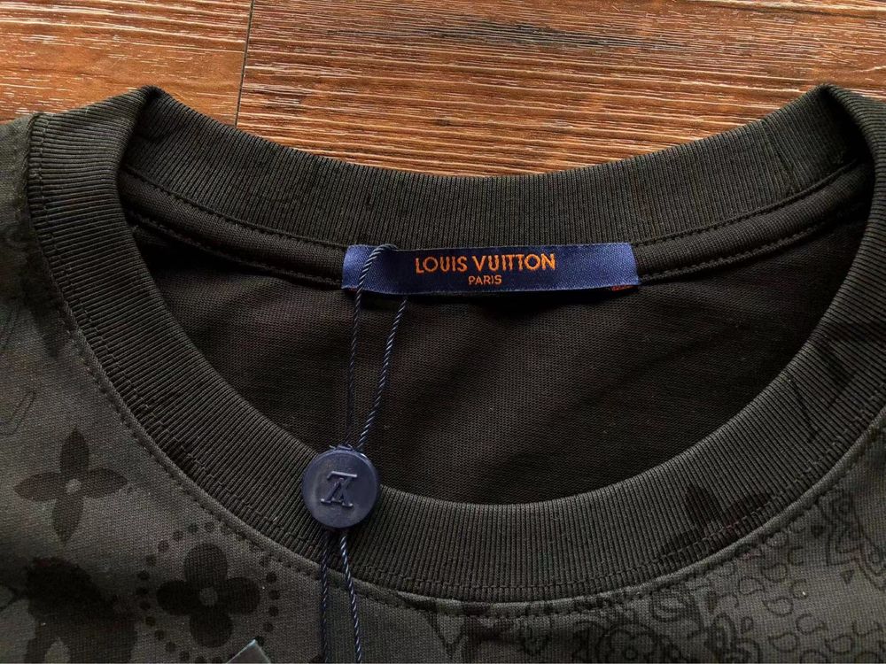 Koszulka Louis Vuitton LV Niebieska/Czarna Luksusowa