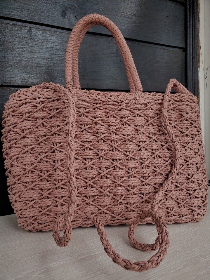 Соломляна сумка плетена сумочка