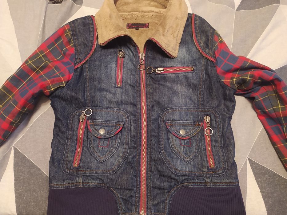 Куртка кофта джинсовая на меху