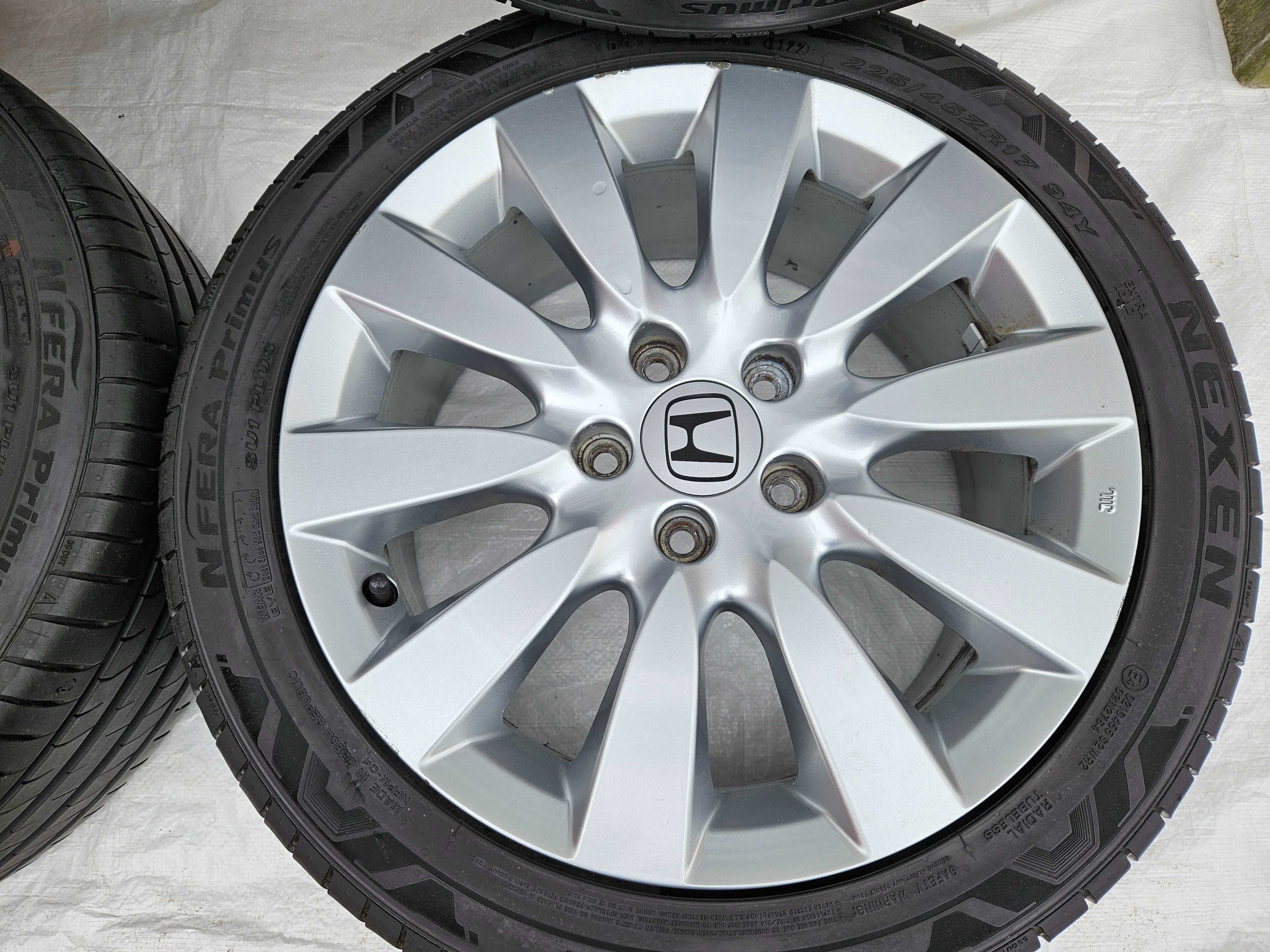 Alufelgi Koła R17 Honda Civic 5x114,3 Opony 225/45/17 2022r Oryginał !