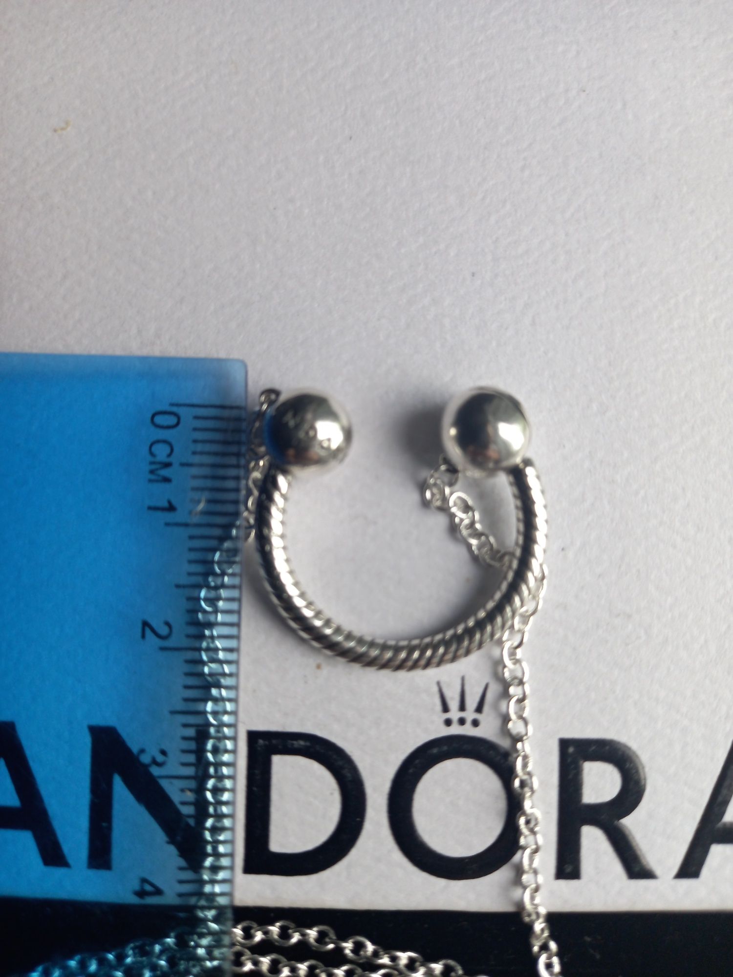 Nowy naszyjnik Pandora Moments łańcurzek z zawieszką logo charms 925s