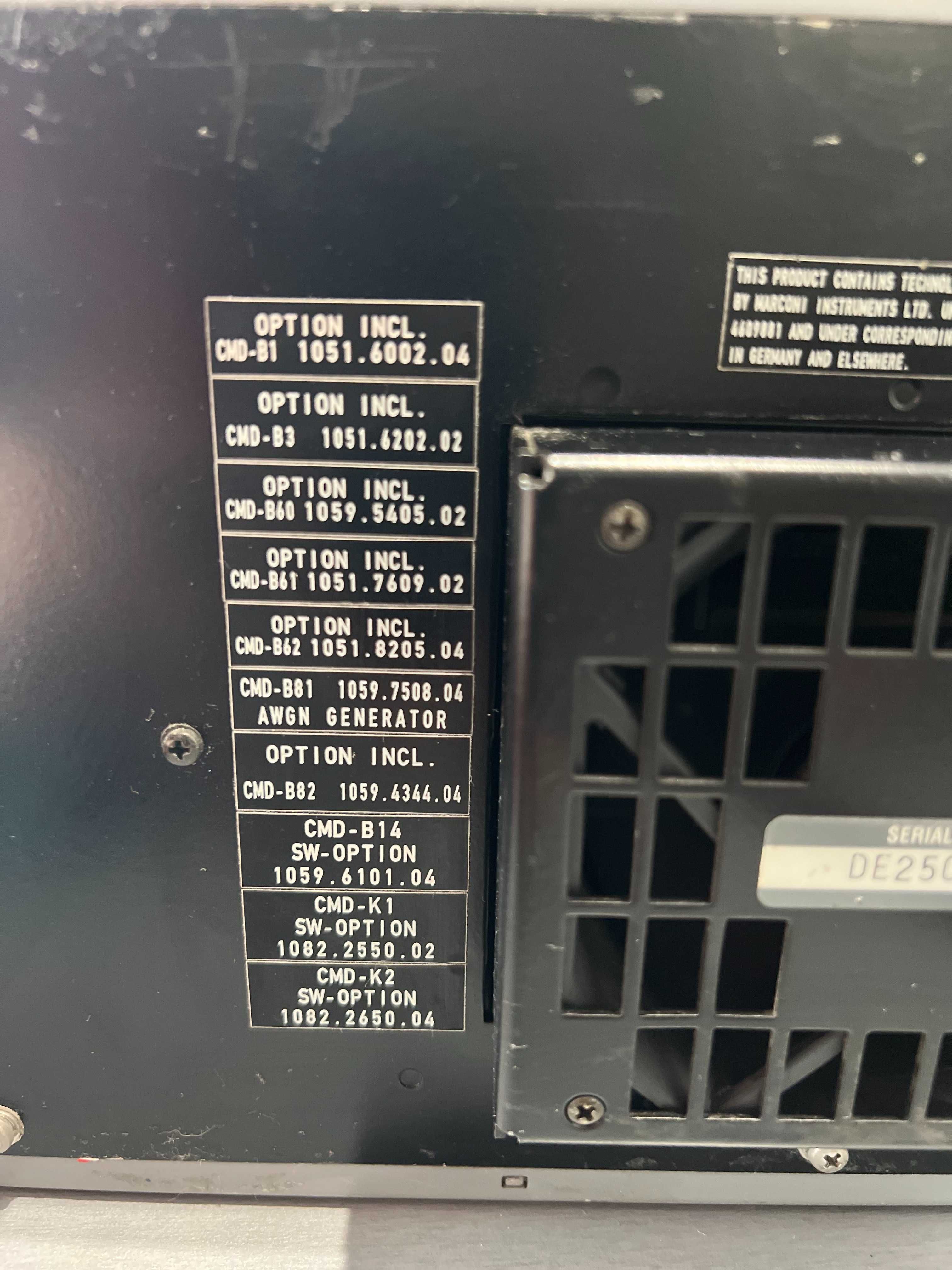 Cyfrowy tester komunikacji radiowej Tektronix Rohde & Schwarz CMD80