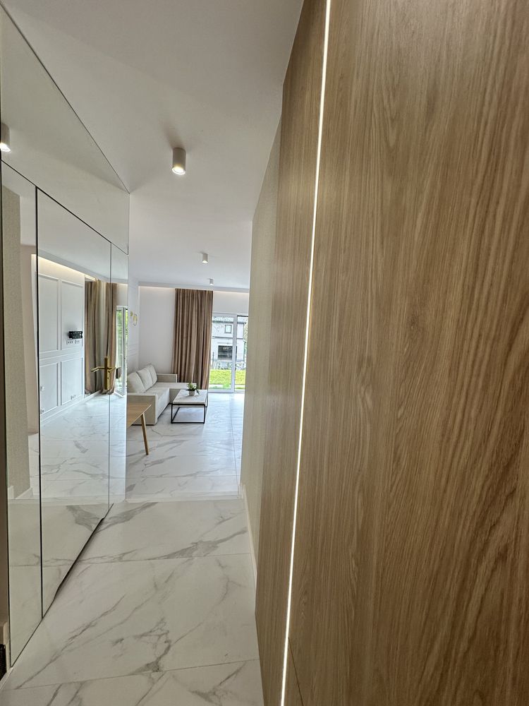 NOWE mieszkanie apartament dwupoziomowy, ogródek, garaż, balkon, 87m