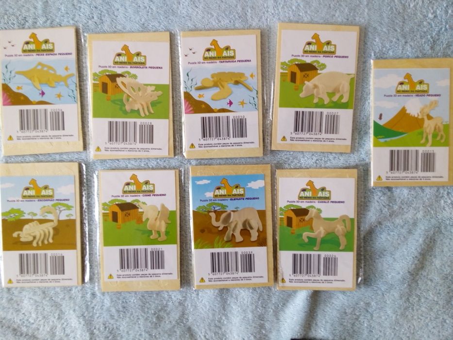 Puzzle 3D em madeira