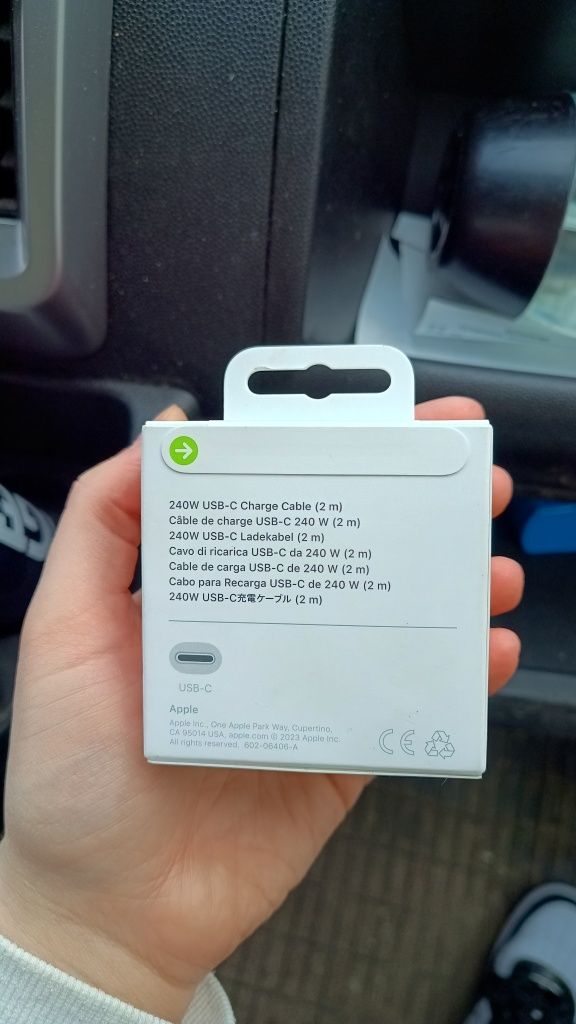 Kabel USB-C Apple 240W (2m) MU2G3ZM/A
