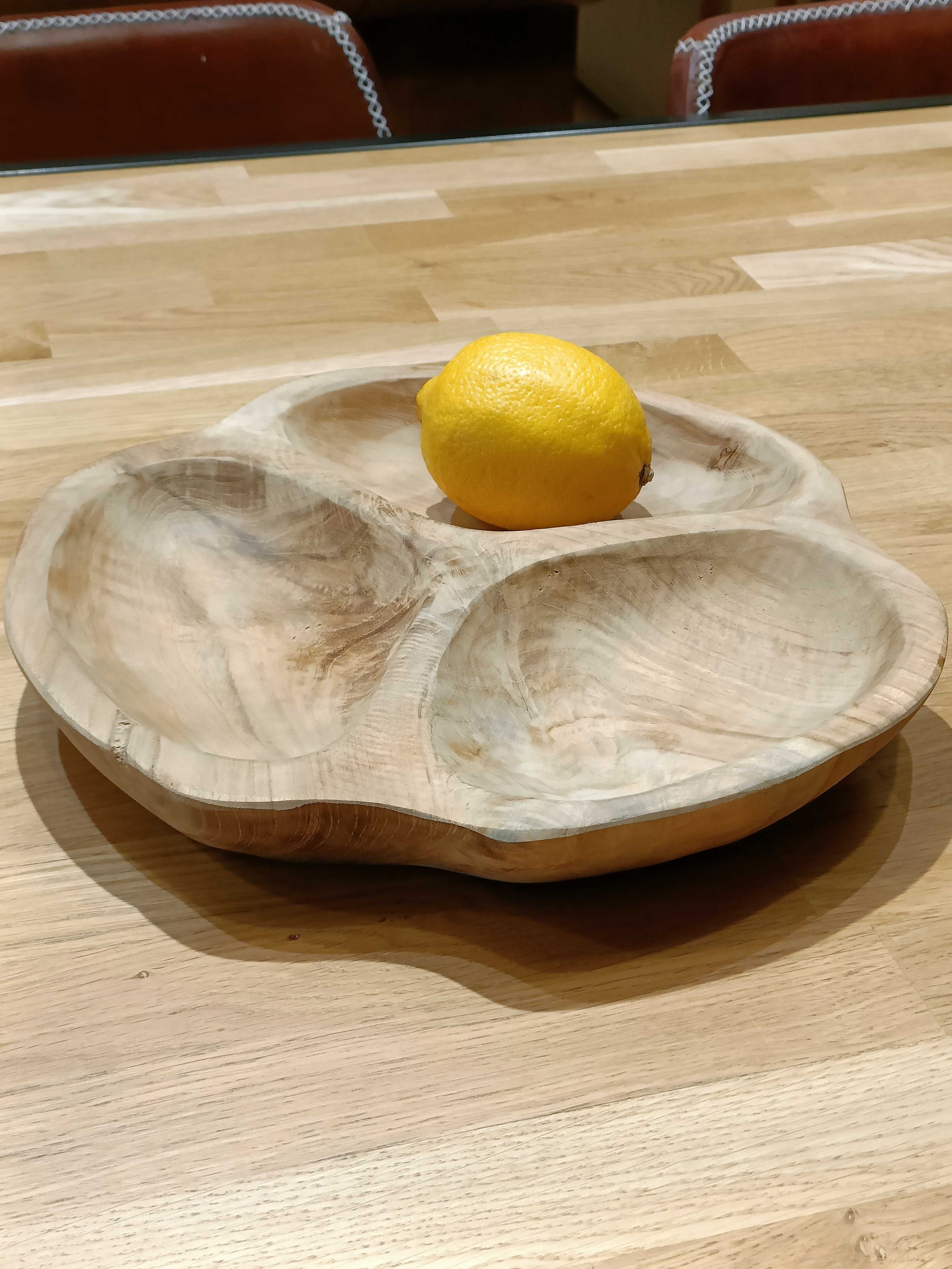 Miska z drewna tekowego, misa tekowa, tapas, 27 cm na prezent