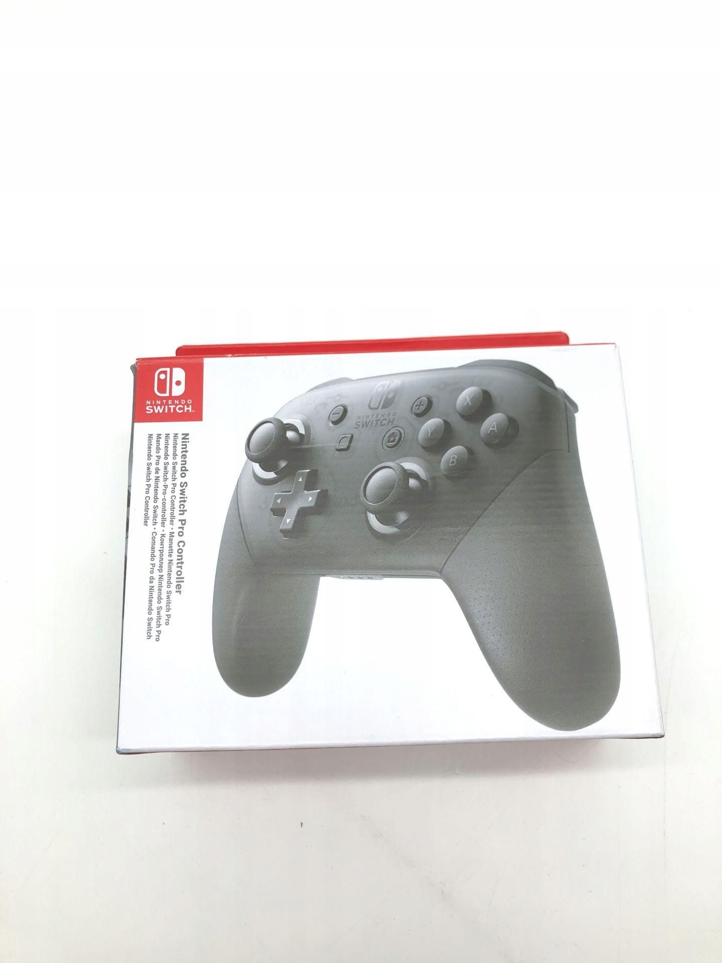 Bezprzewodowy szary Nintendo Switch Pro Controller nowy z gwarancją