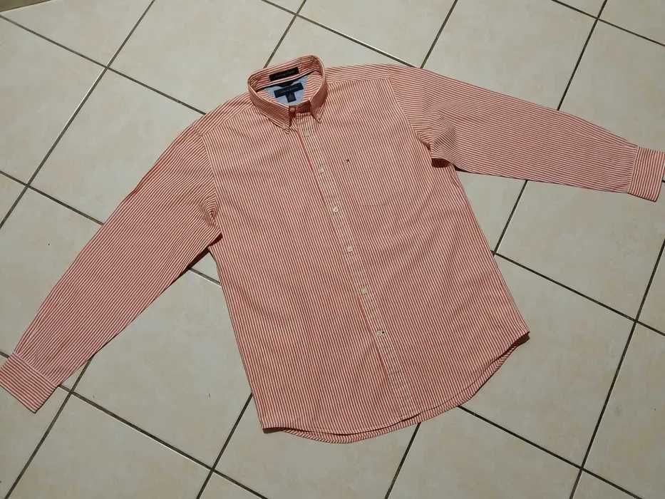 TOMMY HILFIGER USA - NOWA! z LOGO Koszula Męska rozmiar L