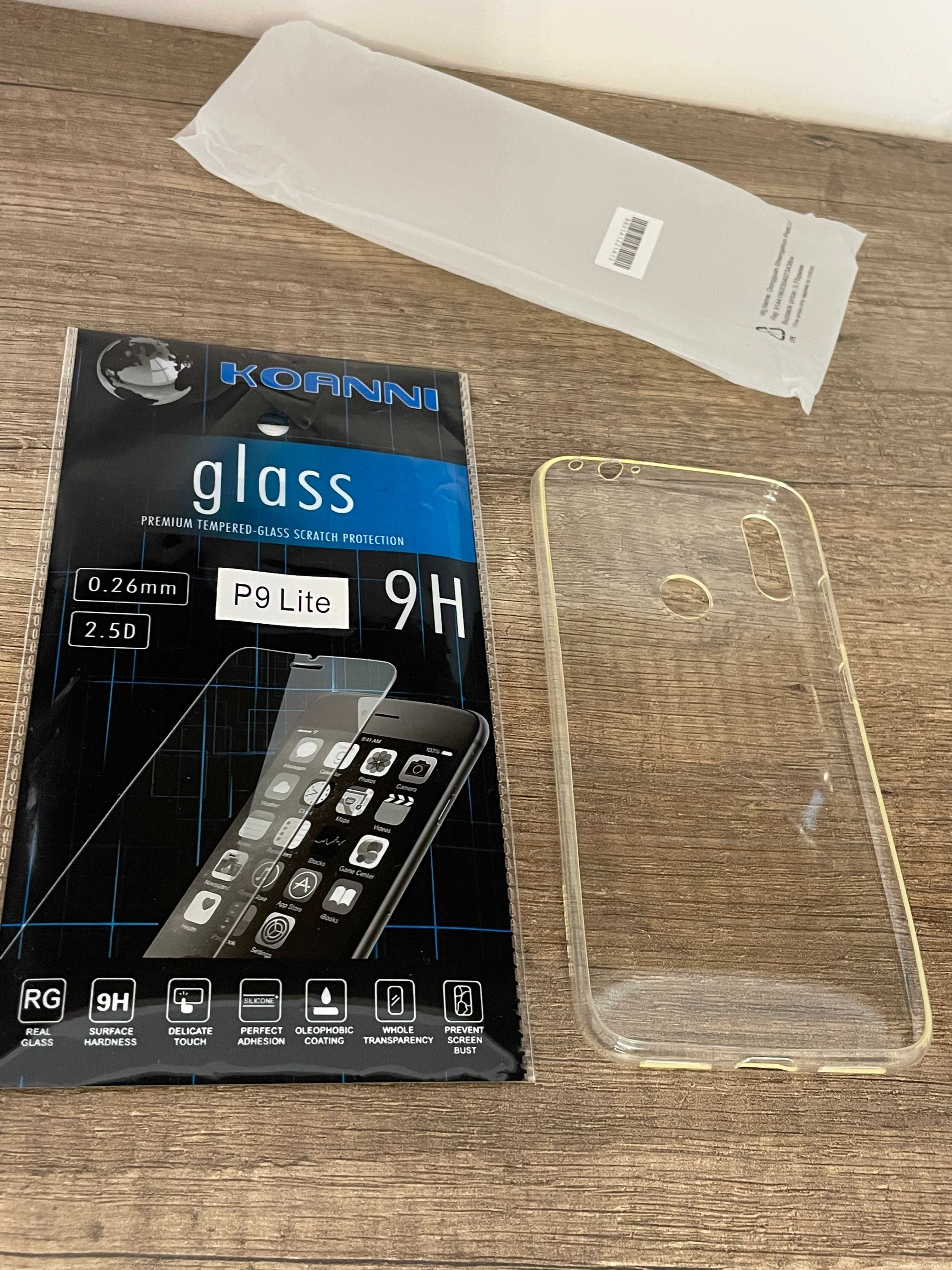 Zestaw etui plecki + szkło hartowane Huawei P9 Lite nowe