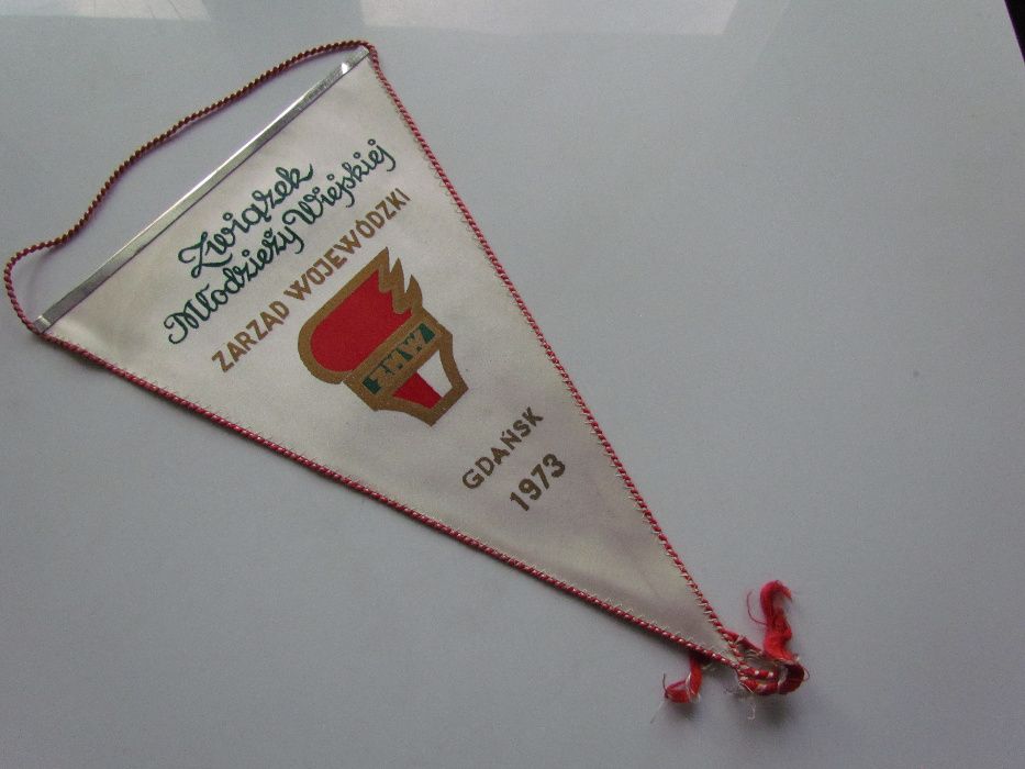 Proporczyk ZSM Związek Młodzieży Wiejskiej Gdańsk Zjazd Krajowy 1973