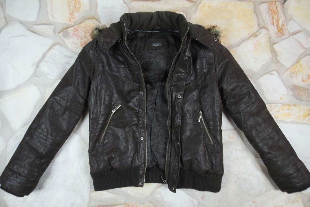 LEGEND SCANDINAVIA  skórzana kurtka bomber ocieplana lxl