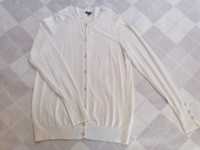 Sweter kardigan r. 38 M s. Bdb damski biały rozpinany