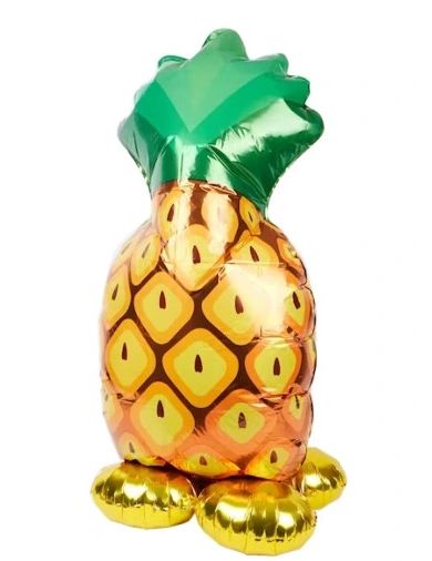 Balon foliowy ze stojakiem ananas 120 cm wysokości