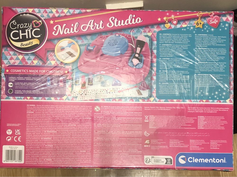 Kit manicure criança Nail Art Studio Clementoni