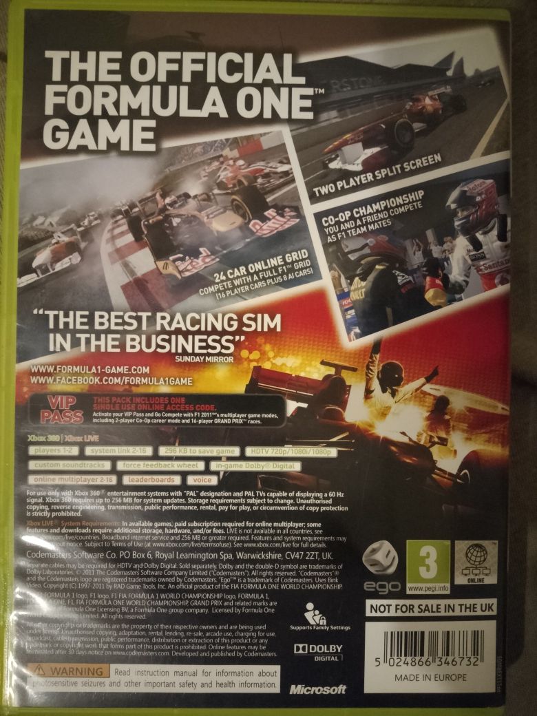 F1 2011 Xbox 360