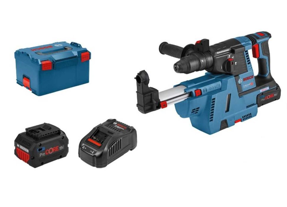 Młot Bosch GBH 18V-26f + GDE 18V-16