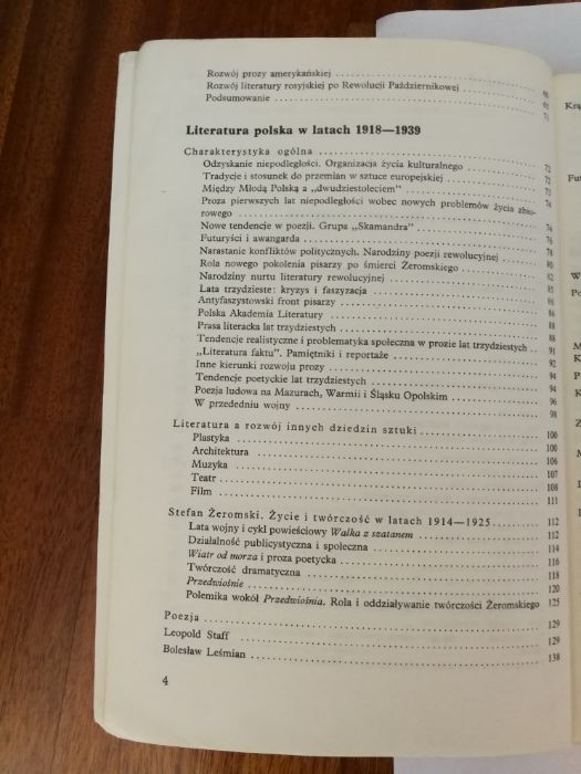 Literatura polska lat 1918/1939, Ryszard Matuszewski podręcznik