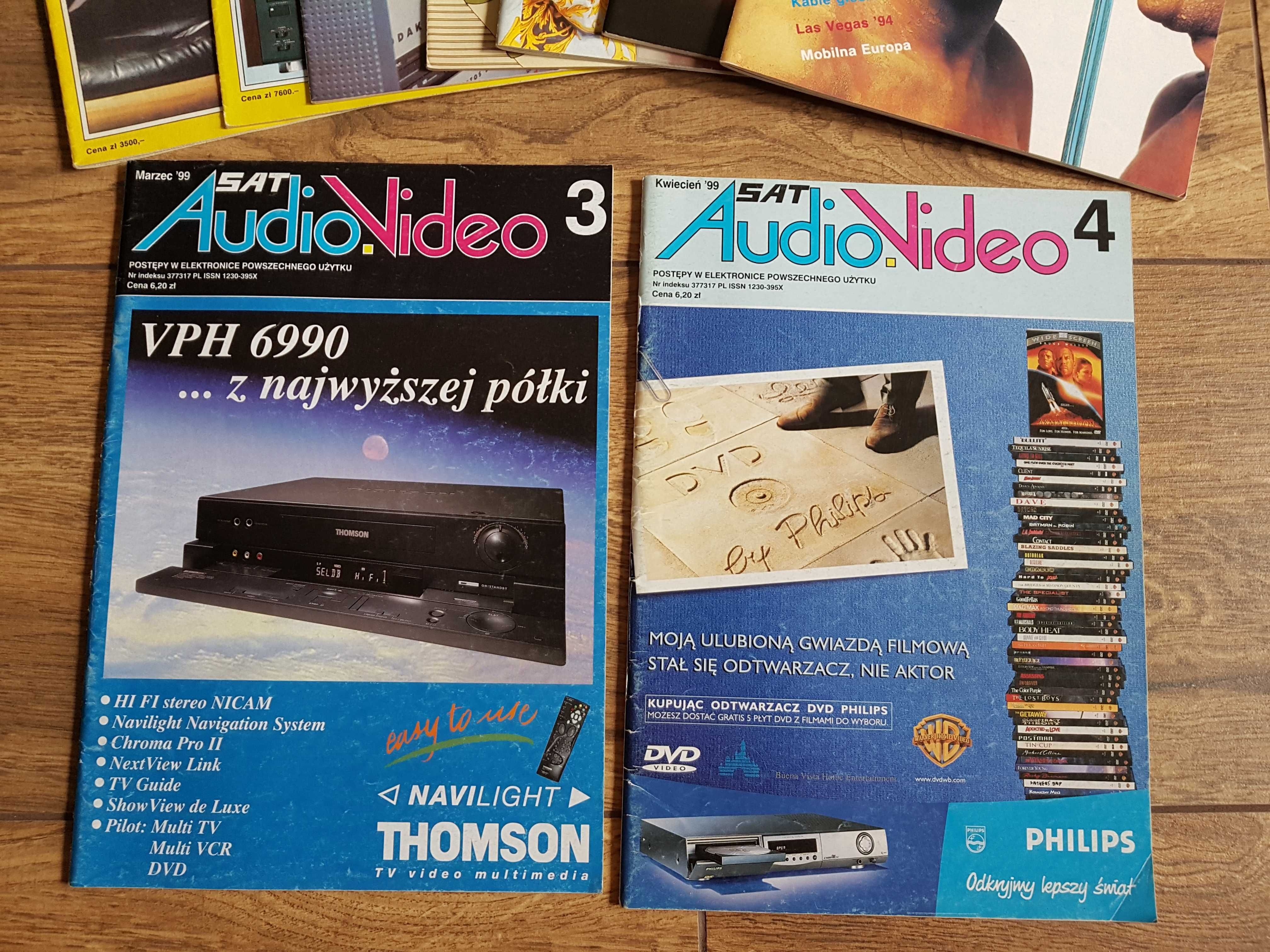 9 czasopism: SAT Audio-Video i Hi Fi  Audio-Video '90 - '99