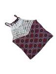 Kolorowy top boho hippie koronka na lato