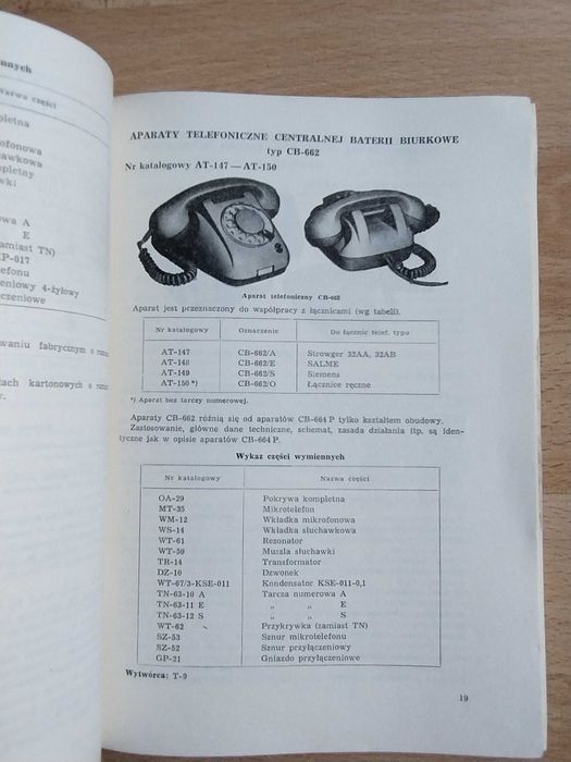 Aparaty Telefoniczne Katalog 27-T 1971r