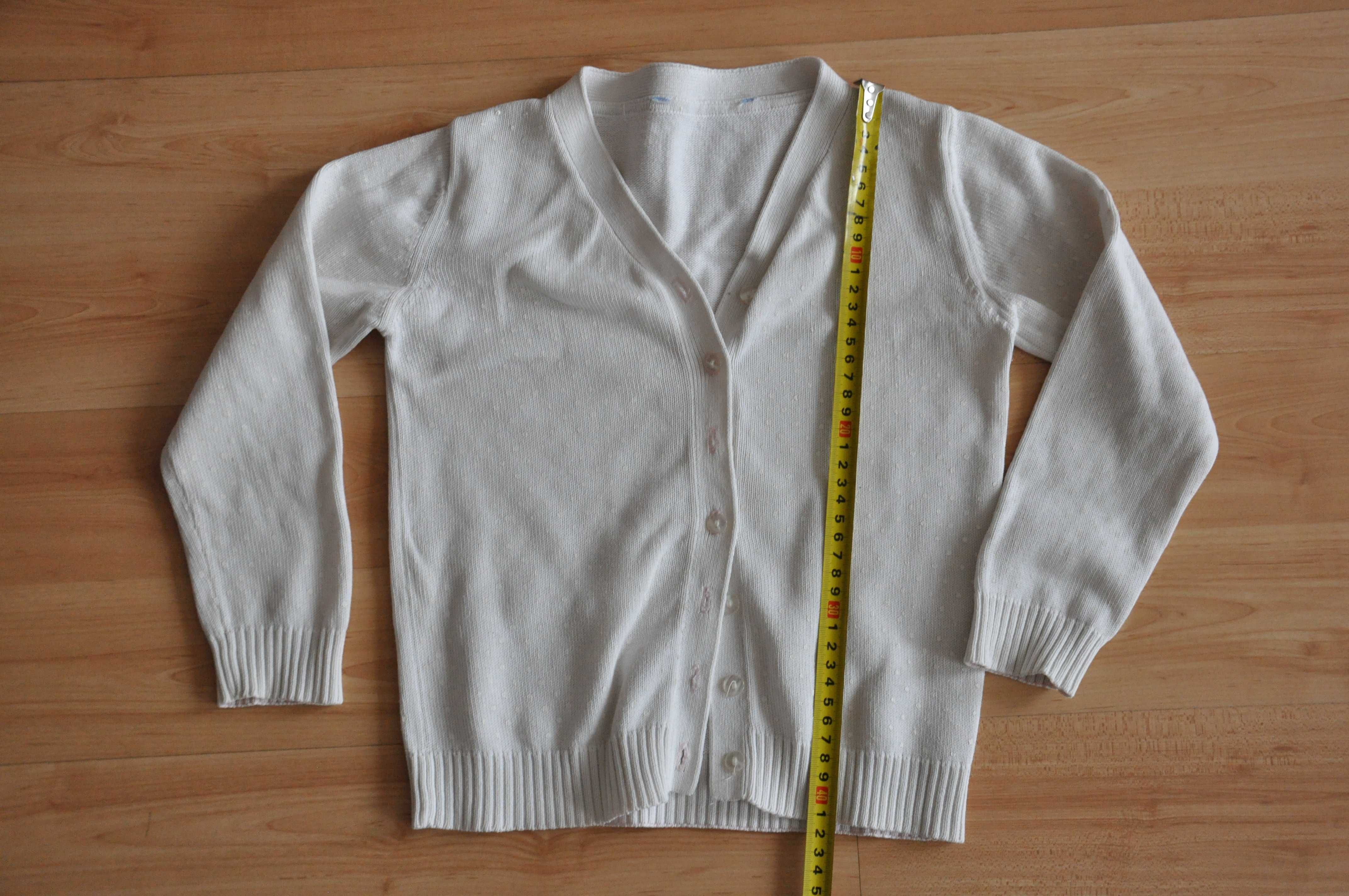 Biały sweterek dla dziewczynki 122/128 Cool Club