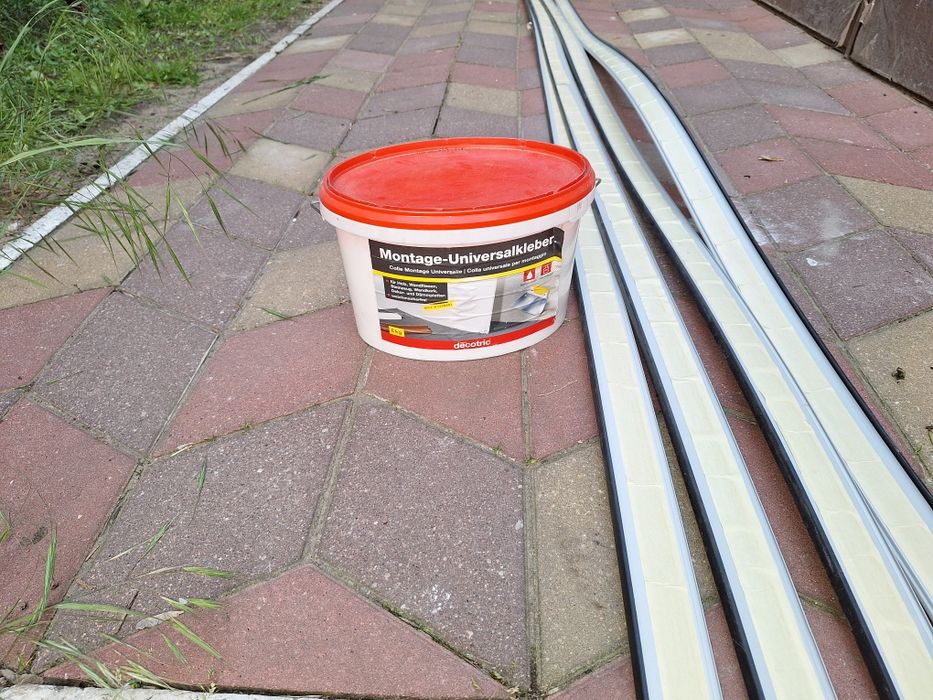20m2 wykładziny PREMIUM 50x50 ciemny grafit + liśtwy+klej NOWA Niemcy