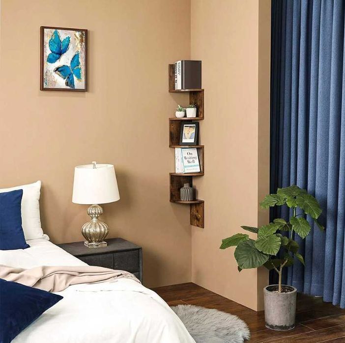 NOWA Półka Narożna Wisząca Na Książki Loft Regał Szafka Ścienna Róg