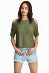 Nowy top cold shoulders H&M S 36 t-shirt