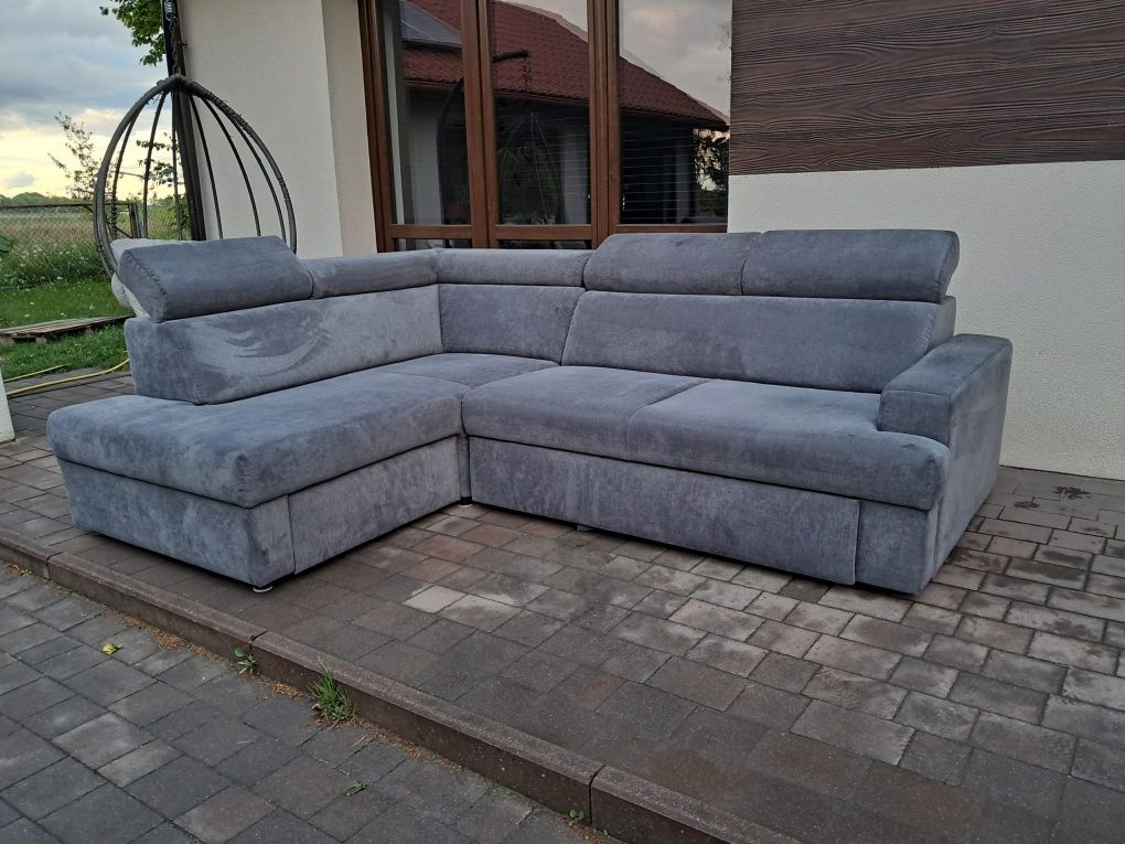 Idealny. Narożnik z funkcją spania , łóżko sofa kanapa