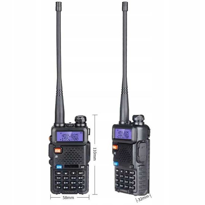 NOWY Baofeng UV-5R 8W Walkie Talkie Radiotelefon FM Dual Band