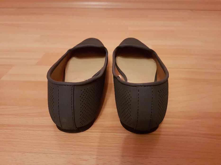 RESERVED półbuty mokasyny damskie niebieskie 36