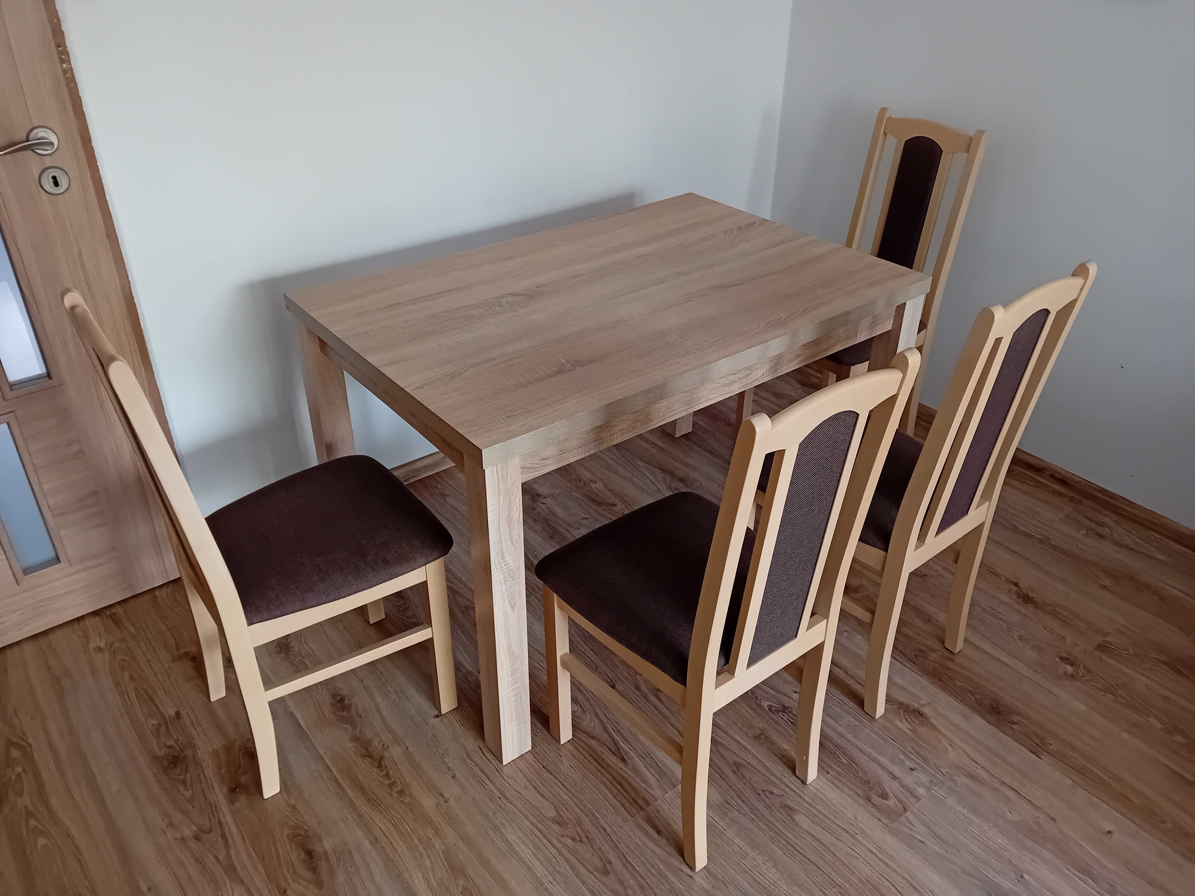 Stół dąb sonoma  + 4 krzesła
