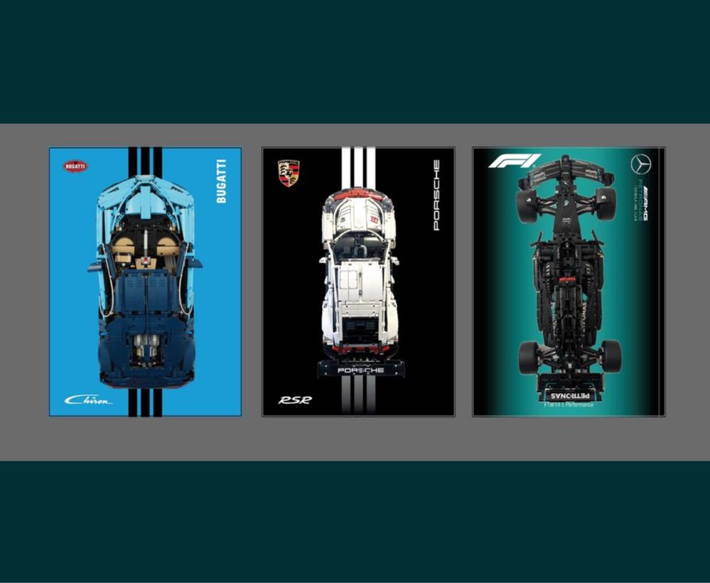 Acrilico display para LEGO® Technic Porsche 911 RSR (42096)