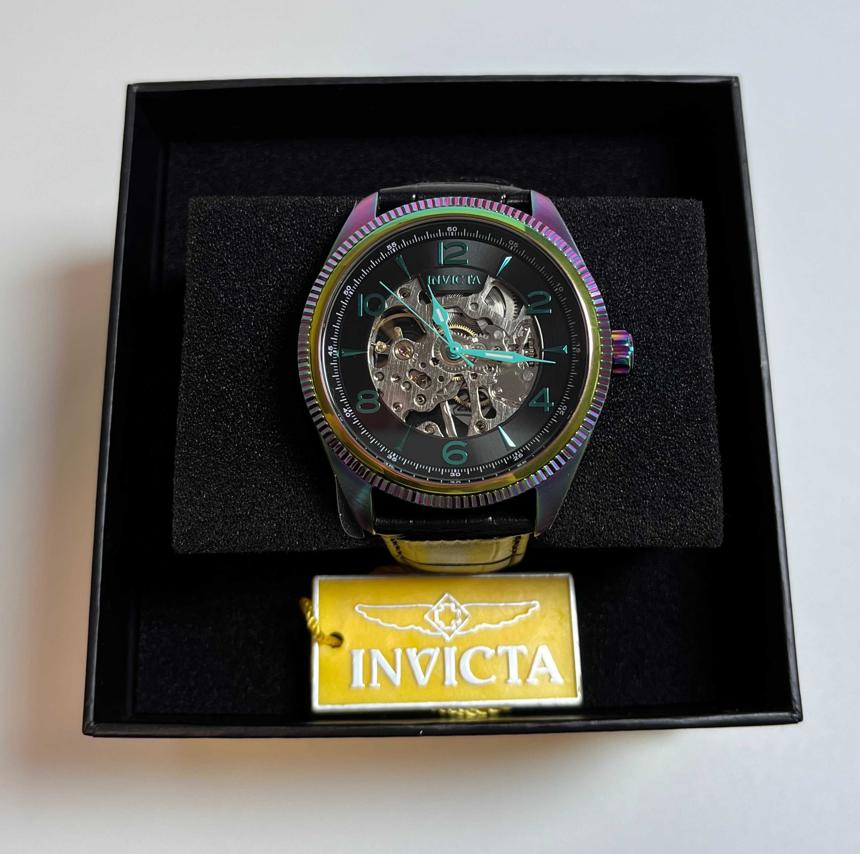 Invicta Vintage 37939, годинник інвікта автомат, часы инвикта скелетон